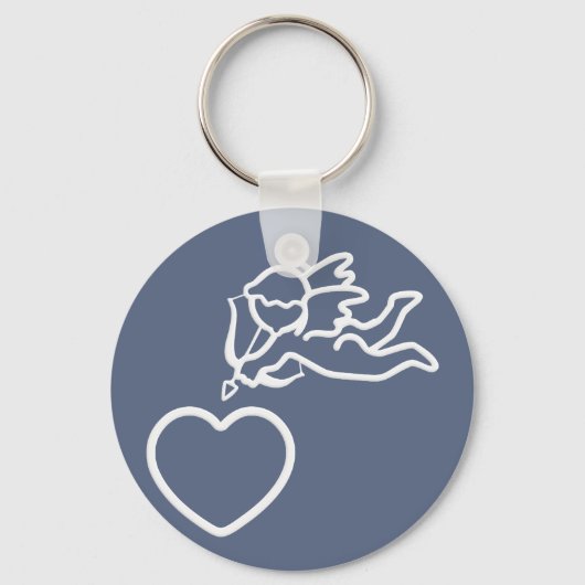 Aangepaste sleutelketen voor Cupid Strikes Sleutelhanger (Voorkant)