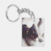 Aangepaste sleutelketen voor dubbelzijdige puppy D Sleutelhanger (Voorkant Links)