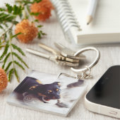 Aangepaste sleutelketen voor dubbelzijdige puppy D Sleutelhanger (Voorkant Rechts)