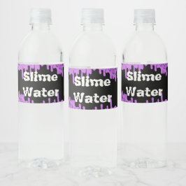 Aangepaste slijm verjaardagsfeestje waterfles etiket