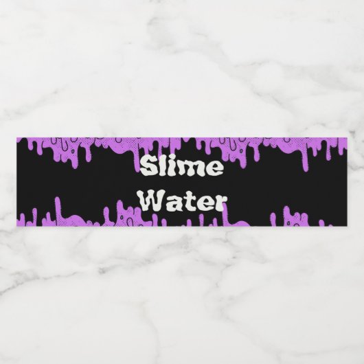 Aangepaste slijm verjaardagsfeestje waterfles etiket (Enkel label)