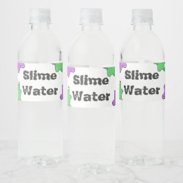 Aangepaste slijm verjaardagsfeestje waterfles etiket