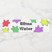 Aangepaste slijm verjaardagsfeestje waterfles etiket (Enkel label)