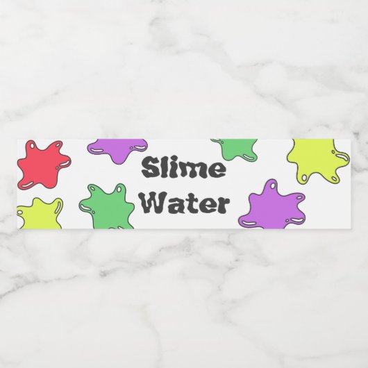 Aangepaste slijm verjaardagsfeestje waterfles etiket (Enkel label)
