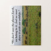 Aangepaste slogan / behoud olifant berg legpuzzel (Verticaal)