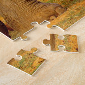 Aangepaste slogan / behoud olifant kalf legpuzzel (Zijkant)
