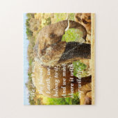 Aangepaste slogan / behoud olifant splash legpuzzel (Verticaal)