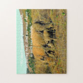 Aangepaste slogan/Conservation Rhino Reeds Legpuzzel (Verticaal)