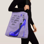 Aangepaste slogan Modebewuste dame in stiletto Crossbody Tas (Dichtbij)
