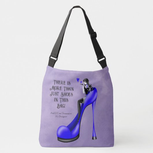 Aangepaste Slogan Modieuze Dame in Stiletto Crossbody Tas (Voorkant)
