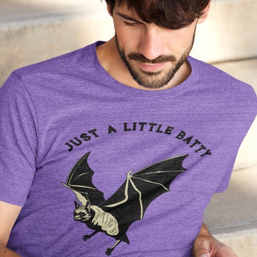 Aangepaste slogan Retro Halloween Vleermuis Grafis Tri-Blend Shirt