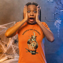 Aangepaste slogan retro uil en pompoen Halloween