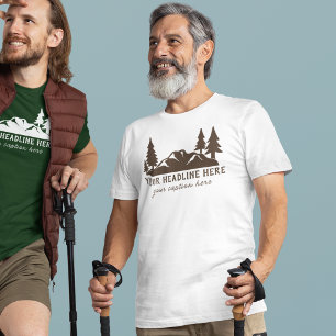 Aangepaste Slogan Wandelen, Camping, Buiten T-shirt