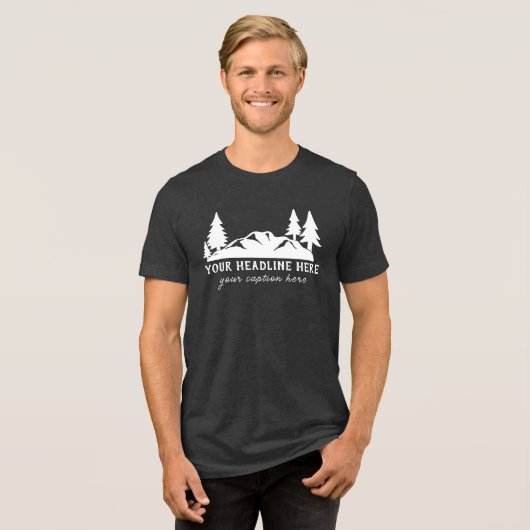 Aangepaste Slogan Wandelen, Camping, Buiten Tri-Blend Shirt (Voorkant volledig)
