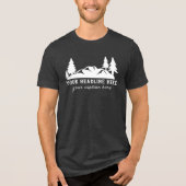 Aangepaste Slogan Wandelen, Camping, Buiten Tri-Blend Shirt (Voorkant)