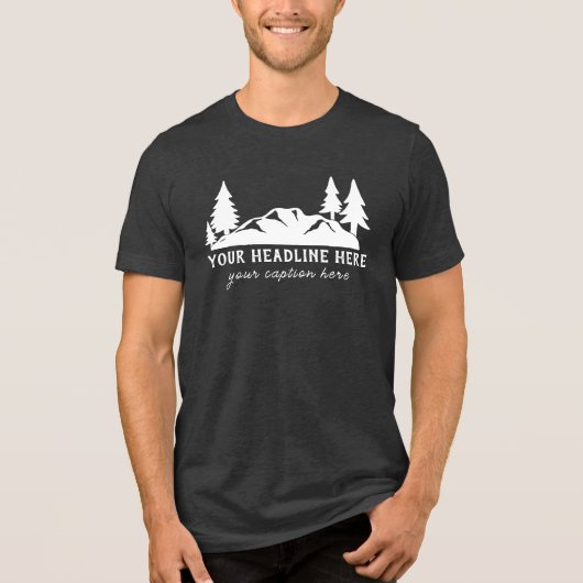Aangepaste Slogan Wandelen, Camping, Buiten Tri-Blend Shirt (Voorkant)