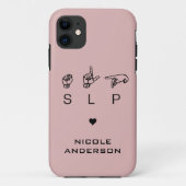 Aangepaste SLP Speech Language Patholoog ASL Case-Mate iPhone Case (Achterkant)