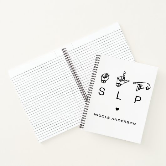 Aangepaste SLP Speech Language Patholoog ASL Notitieboek (Binnen)