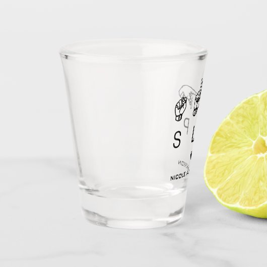 Aangepaste SLP Speech Language Patholoog ASL Shot Glas (Links)