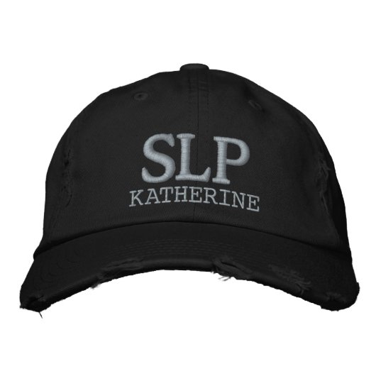 Aangepaste SLP Speech Language Patholoog Geborduurde Pet (Voorkant)