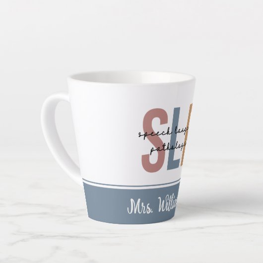 Aangepaste SLP Speech Language Patholoog Latte Mok (Linkerhoek)