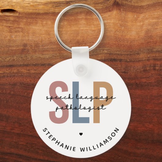 Aangepaste SLP Speech Language Patholoog Sleutelhanger (Voorkant)