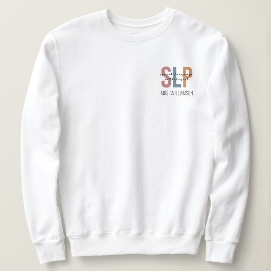 Aangepaste SLP Speech Language Patholoog Trui (Design voorkant)