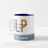 Aangepaste SLP Speech Language Patholoog Tweekleurige Koffiemok (Voorkant links)