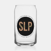 Aangepaste SLP Speech Pathologist Leopard Print Gi Blikvorm Glas (Voorkant)