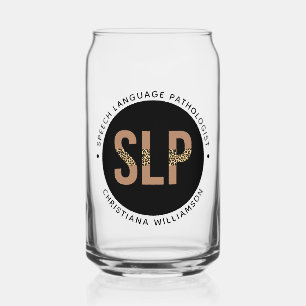Aangepaste SLP Speech Pathologist Leopard Print Gi Blikvorm Glas