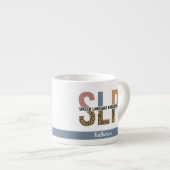 Aangepaste SLP Speech Patholoog Leopard Print Espresso Kop (Voorkant rechts)