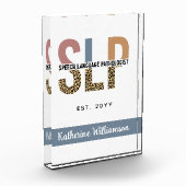 Aangepaste SLP Speech Patholoog Leopard Print Fotoblokken (Links)