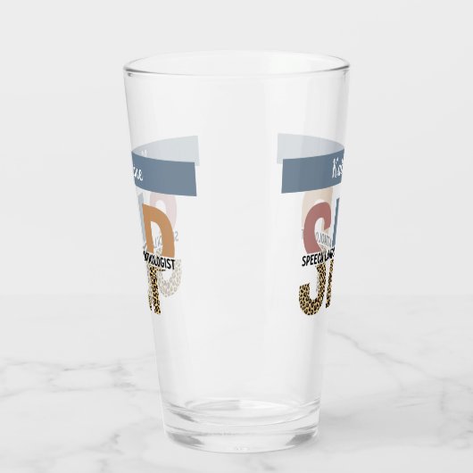Aangepaste SLP Speech Patholoog Leopard Print Glas (Links)