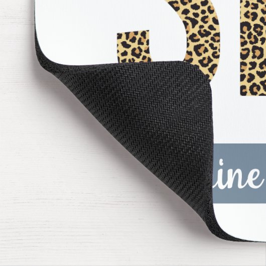 Aangepaste SLP Speech Patholoog Leopard Print Muismat (Hoek)