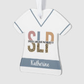 Aangepaste SLP Speech Patholoog Leopard Print Ornament (voorkant)