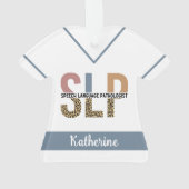 Aangepaste SLP Speech Patholoog Leopard Print Ornament (achterkant)