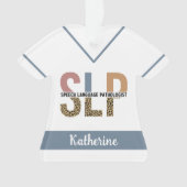 Aangepaste SLP Speech Patholoog Leopard Print Ornament (voorkant)