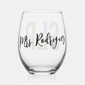 Aangepaste SLP Speech Patholoog Leopard Print Wijnglas Zonder Voet (Achterkant)