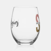 Aangepaste SLP Speech Patholoog Leopard Print Wijnglas Zonder Voet (Rechts)
