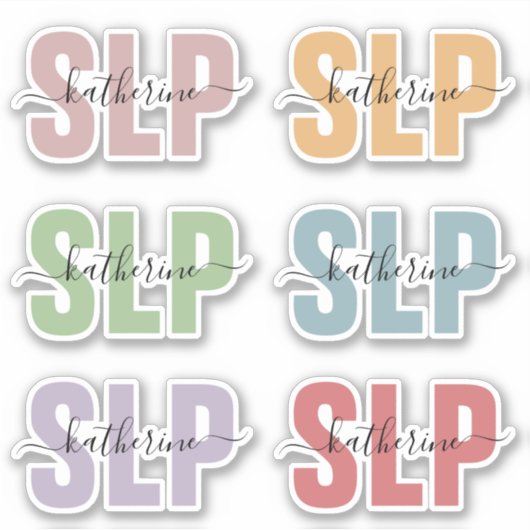 Aangepaste SLP Speech Patholoog Therapist Sticker (Voorkant)