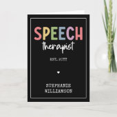 Aangepaste SLP-spraakpatholoog Speech Therapist Kaart (Voorkant)