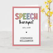 Aangepaste SLP-spraakpatholoog Speech Therapist Kaart (Gele Bloem)
