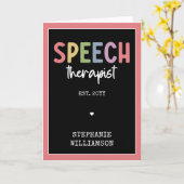 Aangepaste SLP-spraakpatholoog Speech Therapist Kaart (Gele Bloem)
