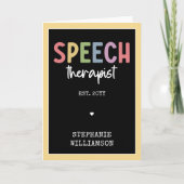 Aangepaste SLP-spraakpatholoog Speech Therapist Kaart (Voorkant)