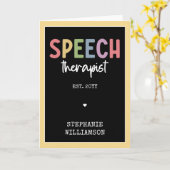 Aangepaste SLP-spraakpatholoog Speech Therapist Kaart (Gele Bloem)