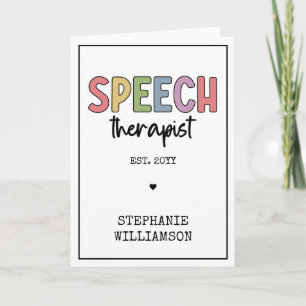 Aangepaste SLP-spraakpatholoog Speech Therapist Kaart