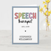 Aangepaste SLP-spraakpatholoog Speech Therapist Kaart (Gele Bloem)