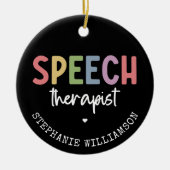 Aangepaste SLP-spraakpatholoog Speech Therapist Keramisch Ornament (Voorkant)