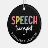 Aangepaste SLP-spraakpatholoog Speech Therapist Keramisch Ornament (Links)