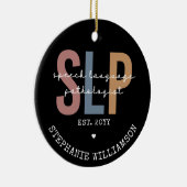 Aangepaste SLP-spraakpatholoog Speech Therapist Keramisch Ornament (Rechts)